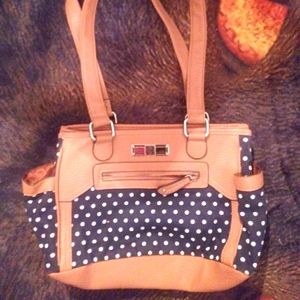 Polkadot brandless summer shoulder bag